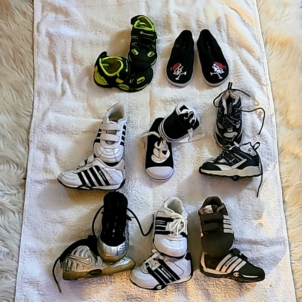 8 pairs of shoes bundle Champion Nike Air work shoes sneakers